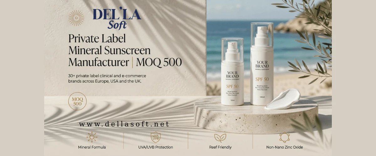 Private Label Mineral Sunscreen Manufacturer | MOQ 500