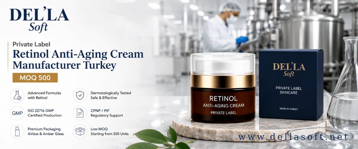 Private Label Retinol Anti-Aging Cream Manufacturer Turkey | MOQ 500