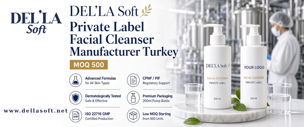 Private Label Facial Cleanser Manufacturer Turkey | MOQ 500