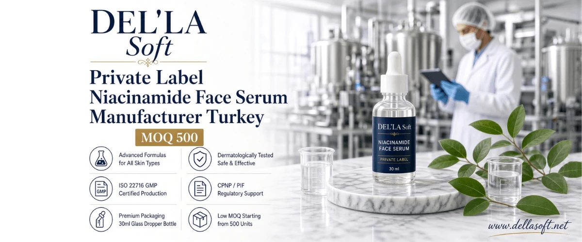 Private Label Niacinamide Serum Manufacturer Turkey | MOQ 500