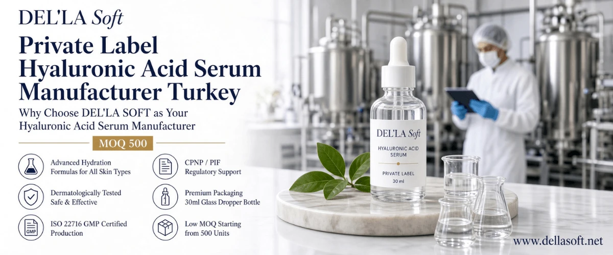 Private Label Hyaluronic Acid Serum Manufacturer Turkey | MOQ 500