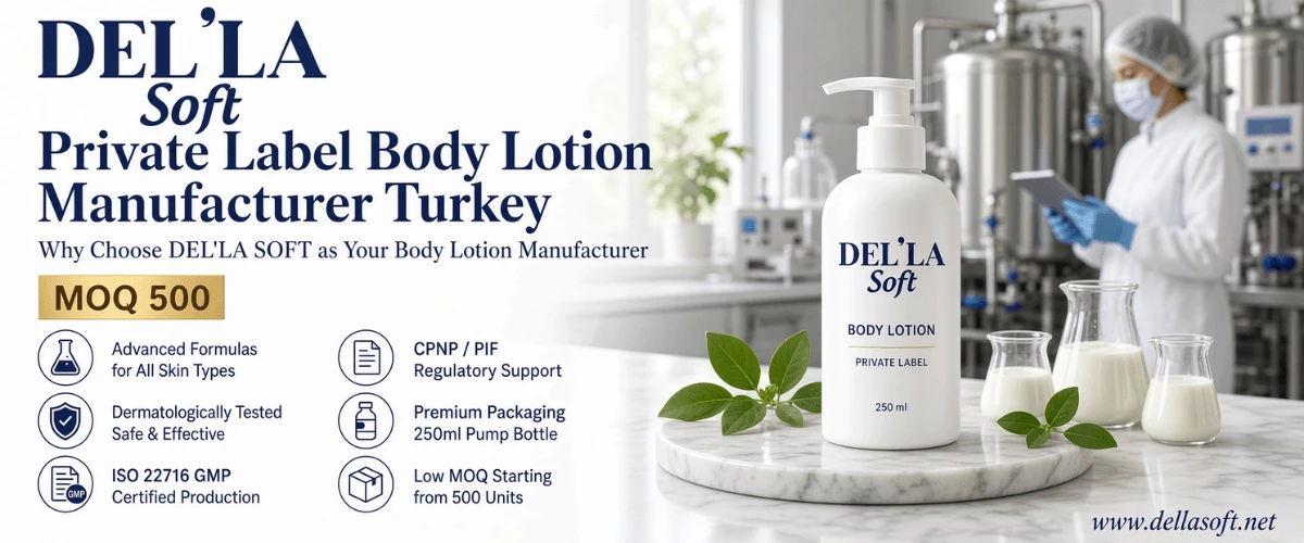 Private Label Body Lotion Manufacturer Turkey | MOQ 500